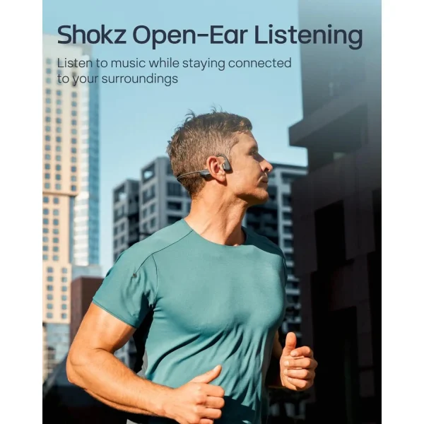 H-New OpenRun Pro 2 - Open-Ear, Bone Conduction Sport Headphones - with Reflective Strip - Sweat Resistant, Workout Headphones 5