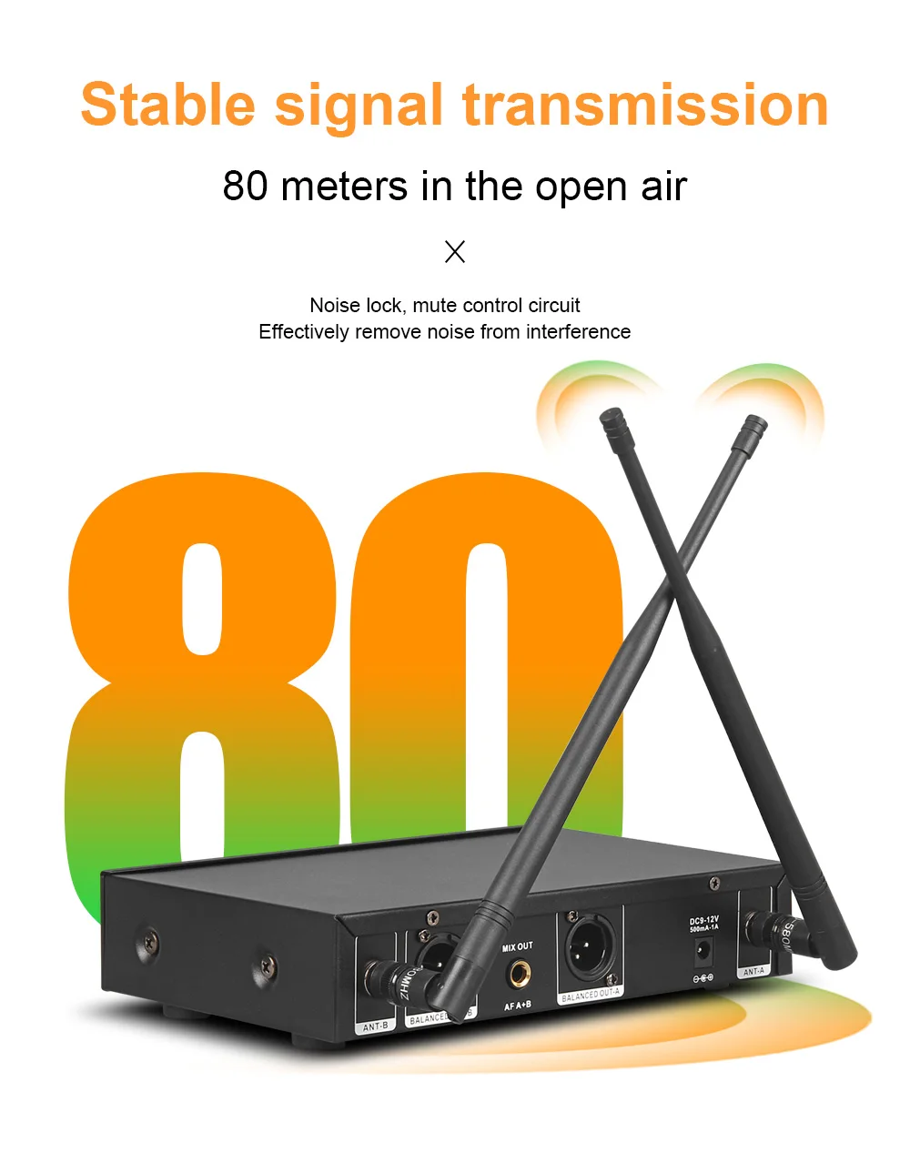 Wireless Microphone G-MARK X320FM Professional Karaoke Mic Frequency Adjustable Metal Body 80M For Stage Chruch Party Wedding 4